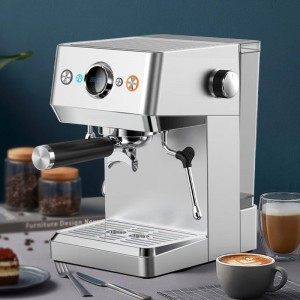 Cafeteras italianas intelixentes de 15 bares con máquina de café espresso con espumador de leite