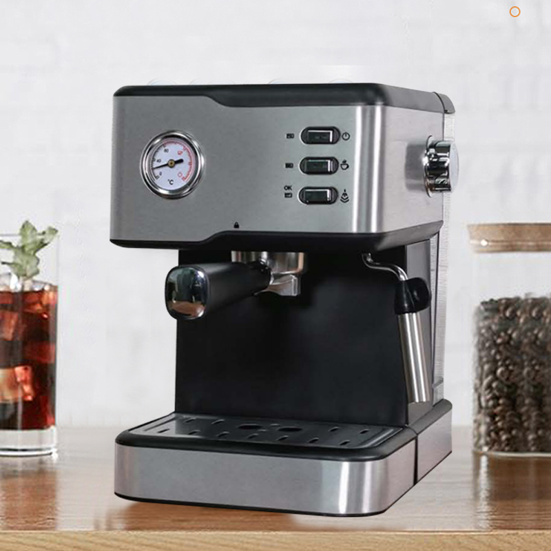 Cafetera espresso eléctrica automática de alta calidade de 15 bares Máquina de café espresso Cappuccino Imaxe destacada