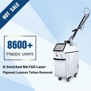 1064QKK-GC Q-Switched Nd:YAG Laser Pigment Lesions Tattoo Removal Vertical Machine 