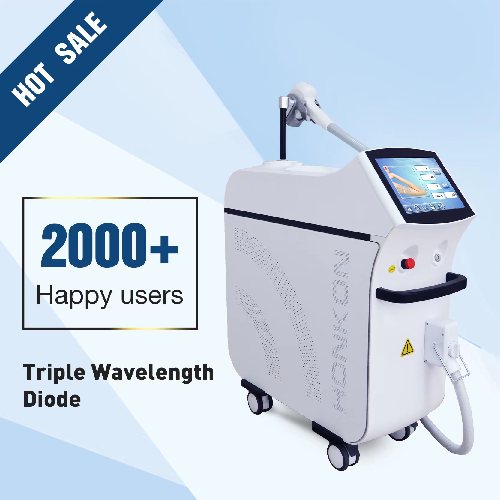 Premium 1200Watts Triple Wavelength Diode Laser, 1064nm, 808nm and 755nm