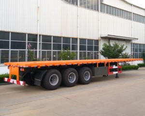 Tri-axle Flatbed Container Semi-trailer