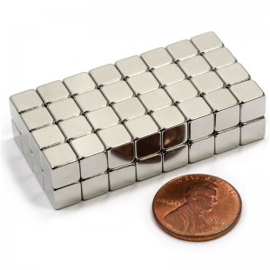 NiCuNi ආලේපනය සහිත N35 F5x5x5mm Cube Magnet