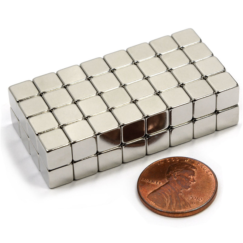 Кубічны магніт N35 F5x5x5 мм з пакрыццём NiCuNi