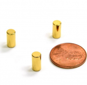 Imán NdFeB miniatura recubierto de oro de moda para sensor