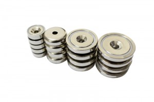 Magnet Pot bas Neodymium gwrth-sunk D32mm (1.26 mewn)