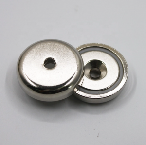 Magnet Cwpan Magnet Pot Neodymium gyda Countersunk D25mm (0.977 i mewn)
