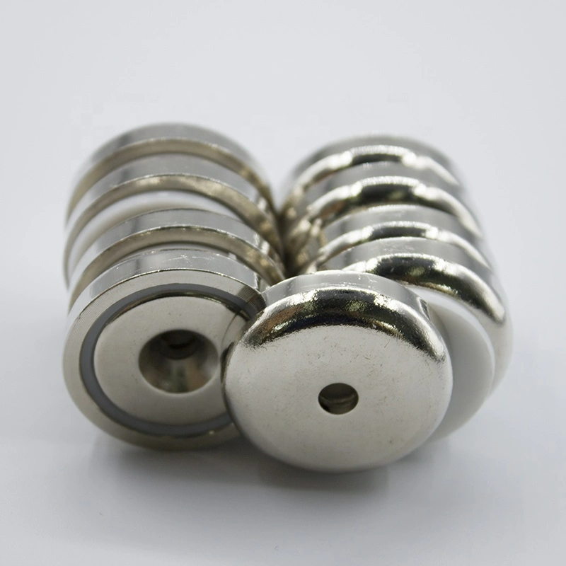 Магнети за тенџере со моќна дупка за ретки земјени дискови со тркалезна основа D16x5,2mm (0,625×0,196 инчи)