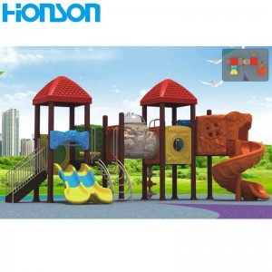 Best Wooden Swing Set With Tunnel Slide Manufacturer –  Kids Beautiful Outdoor Slide Playground Factory. –  Honson