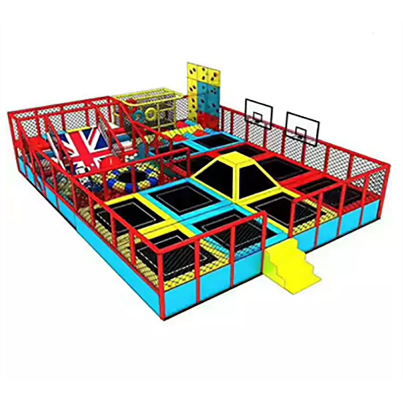 Amusement Adventure Park စိတ်ကြိုက် Trampoline Jumping Indoor Playground အထူးအသားပေးပုံ