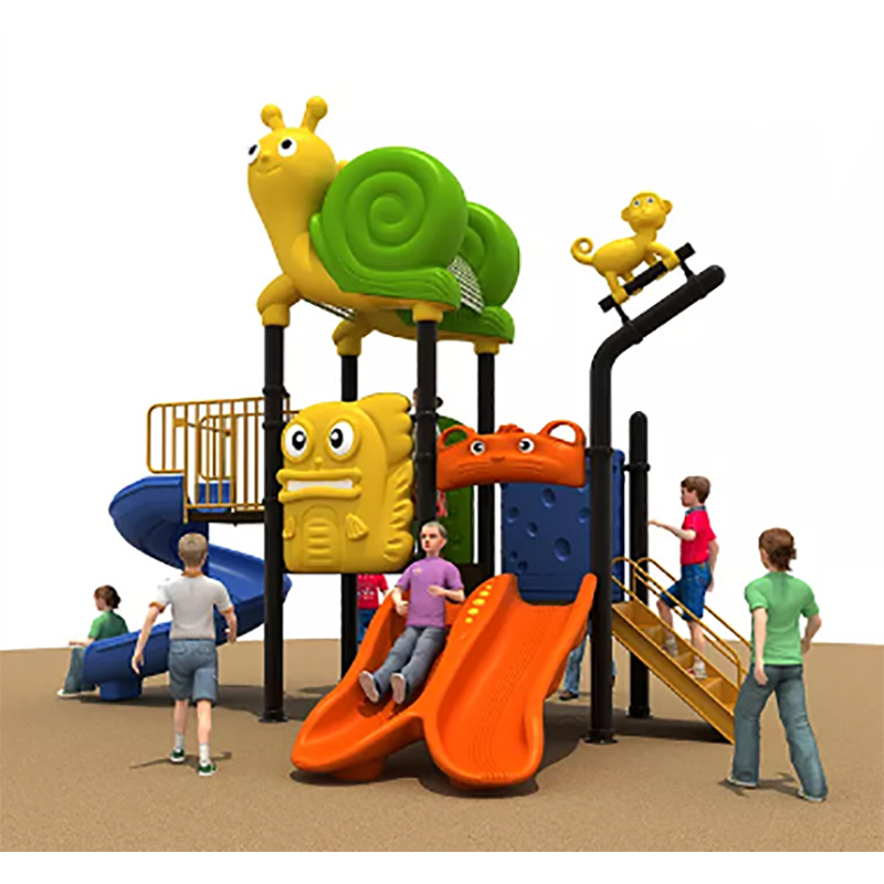 Kinders se kinders speelgrond toerusting Buitelug glybaan Speelstelle Uitgestalte beeld