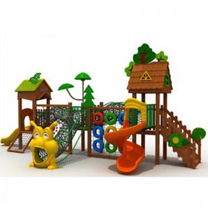 Outdoor Playground geser kayu Playsets kanggo bocah diwasa Play Slide Outdoor