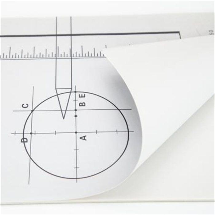Blazinica ali pakiranje pavs papirja izredno visoke kakovosti v različnih velikostih ali gramaturah papirja za inženirje, umetnike, študente kot tudi za običajne uporabnike – pavs papir iz čiste lesne mase Prikazana slika