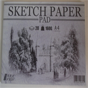 Bloc ou paquete de papel de boceto de alta calidade en varios tamaños para profesionais ou estudantes