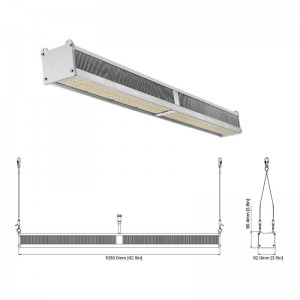 HORTLITE GL01 650W Professional Dimmable Greenhouse Full Spectrum Plant Commercial Led Grow Light