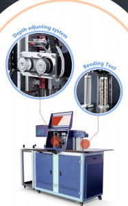 3D سائن لوگو بنانے کے لیے Cnc سٹینلیس سٹیل چینل لیٹر موڑنے والی مشین