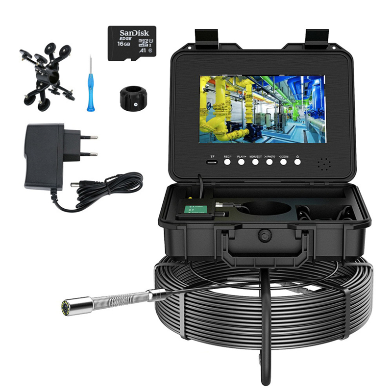 10,1″ IPS cevna kamera za pregledovanje kanalizacijskih odtokov Endoskop