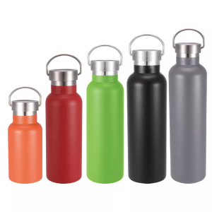 Sportwasserflasche aus rostfreiem Stahl, tragbare Wanderwasserflasche mit großem Fassungsvermögen für den Außenbereich