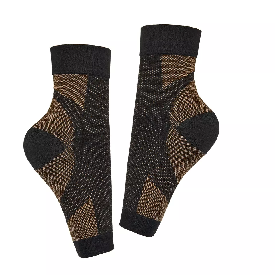 Taas nga kalidad nga football volleyball ubos nga recycled cushion beach elastic socks support sleeves