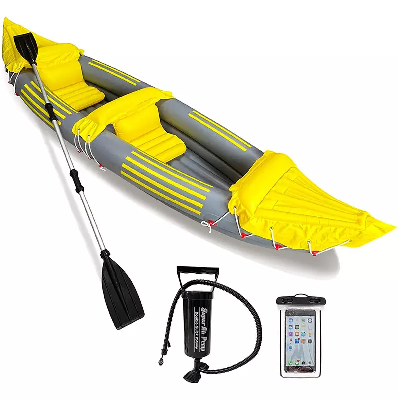 2 ماڻهو inflatable kayak فولڊنگ حفاظت آزاد هوائي والو