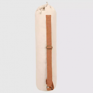 حقيبة حمل قابلة للتعديل على شكل دلو أسطواني للتمرين وحصيرة اليوجا