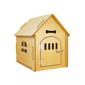 บ้านไม้สำหรับเลี้ยงสุนัขทั้งในร่มและกลางแจ้ง ประกอบง่าย กรงสุนัขระบายอากาศได้