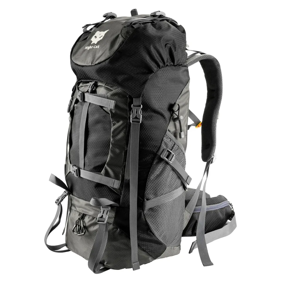 Pabrika nga Wholesale Waterproof Dakong Capacity Mountaineering Camping Travel Bag Hiking Backpack 70l hiking backpack