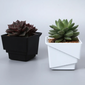 Pjanti Sukkulenti Flower Pot Square Box Dekorattivi Kontenitur Garden Provvisti