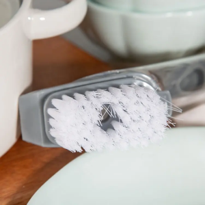 Mahabang Handle Scraper Pan Scrub Kusina Dishwand Soap Dispensing Dish Brush na May 2Pcs na Kapalit na Sponge Head
