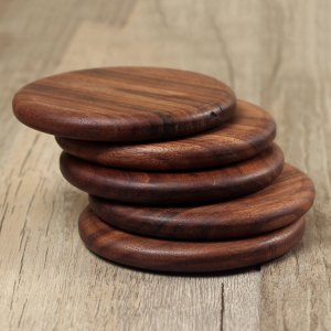 વોલનટ કોસ્ટર સ્ક્વેર રાઉન્ડ ટી કોસ્ટર લાકડાના ઇન્સ્યુલેટેડ મેટ ડાઇનિંગ ટેબલ મેટ લાકડાના પ્લેસમેટ ટી કોસ્ટર