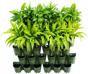 Plastic Vertical Green Stackable Self rigans Flower Pot Tower Green Wall Planter