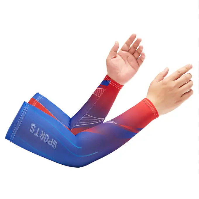 Logotip po meri, nov slog, motociklistični športni baseball brezšivni pleteni rokavi za zaščito pred soncem, UV-zaščito, hlajenje rokavov za moške