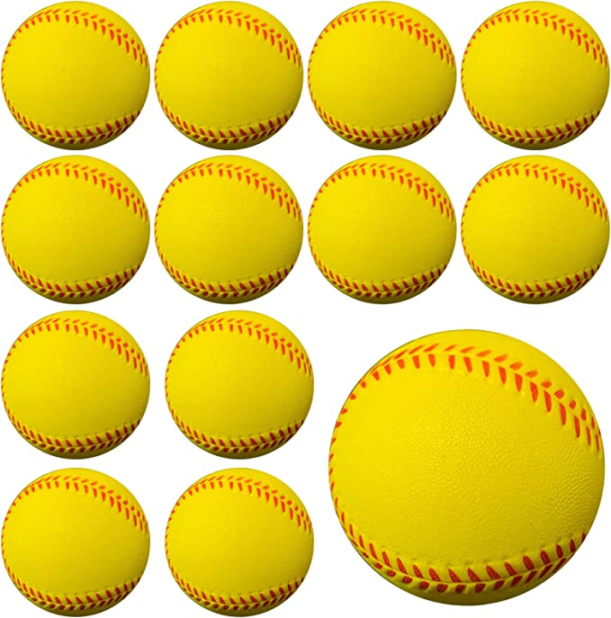 Balení 12 pěnových baseballových míčků