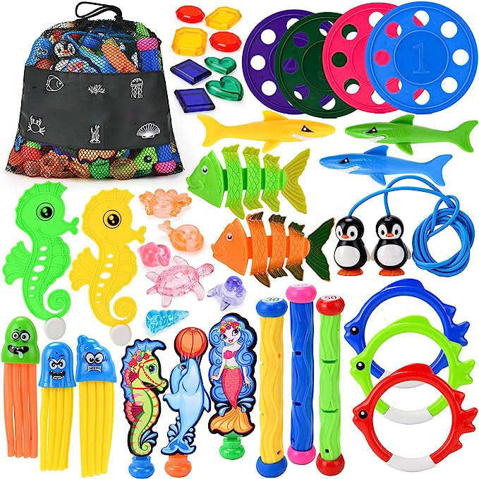 Diving Toys 40 Pieces Children's Underwater Pool Toys