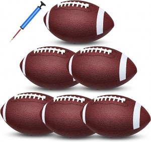 6 balóns de fútbol de coiro composto para fútbol americano xuvenil