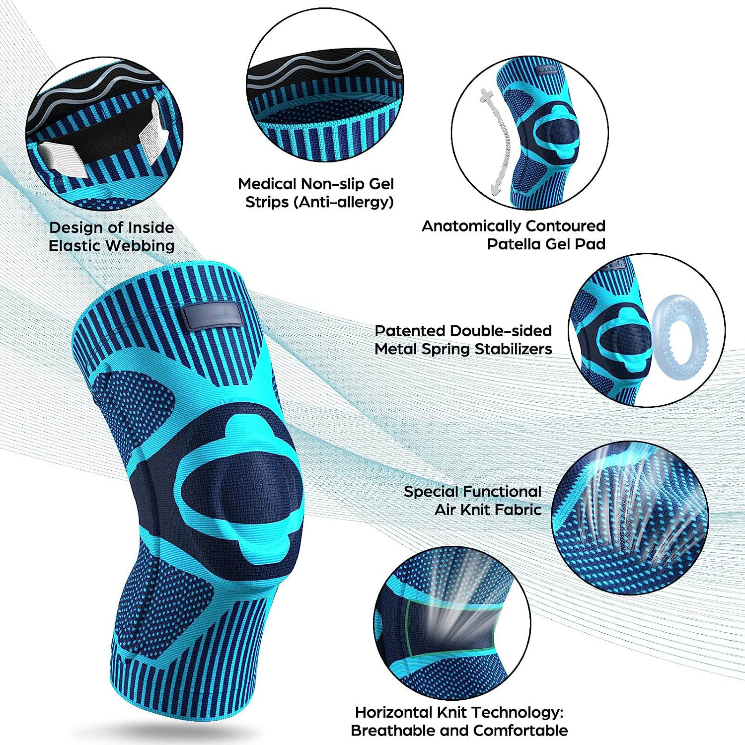 Compression Knee Pads yeKnee Pain Relief Kit