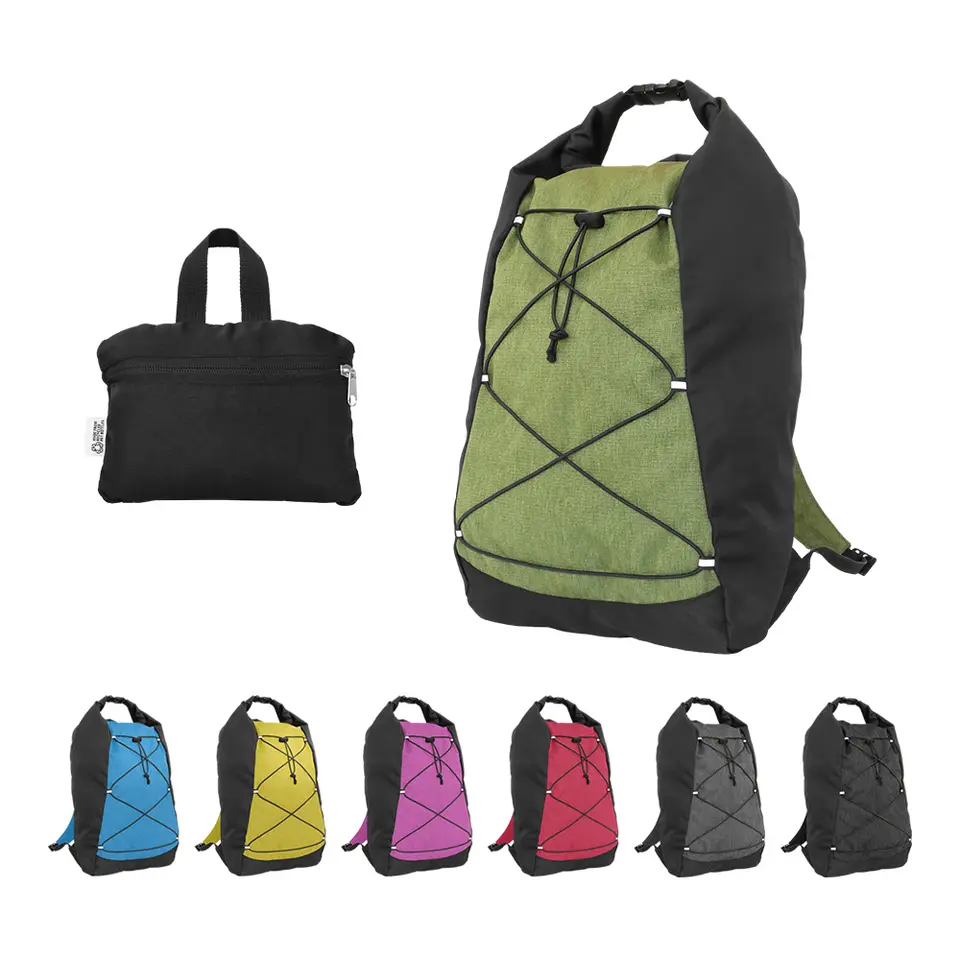 Sport Travel Designer Custom Hiking Laptop Back Pack RPET REDIVIVUS OCEANO Plastic Folding School Backpack Sacculi enim homines