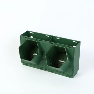 2 جیبیں سبز سیلف واٹرنگ ورٹیکل وال پلانٹر پلاسٹک کے پھولوں کے برتن گھر کی سجاوٹ بیرونی اور اندرونی