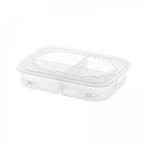 Прозрачен хладилник с капак, кутия за съхранение с четвърт отделение, запечатан кухненски фризер, кутия за сварен чай на печка