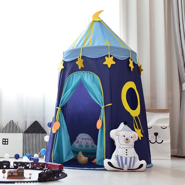 Wholesale Blue Kids Indoor Tent Playhouse Toy Tennts Kids House Room Decor Indoor Baby Sleepover Toy Kid Tent With Base Mat