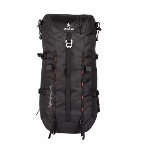 custom 40L Hideung Waterproof Light beurat Travel kantong Ransel gunung CAMP tas pikeun climbing hiking trekking