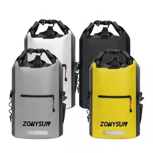 Customized Logo Travel Backpack Camping Waterproof Tarpaulin Pack Outdoor Roll Top Dry Bag Foldable Waterproof Backpack