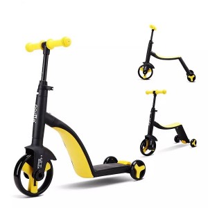 Nadle Skuter Tendangan Anak-anak Skuter Roda Tiga Sepeda Mainan Mobil Perjalanan Lipat, Cocok untuk Anak Di Atas 3 Tahun 2020