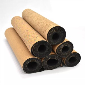 Eco Friendly Soft Surface Piho nga Gidisenyo nga Gymnastics Yoga Rubber Mat Cork Mat