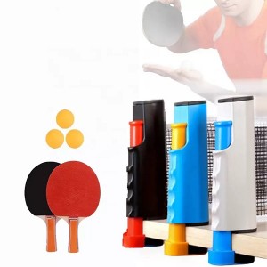 Portable Sport Ping Pong Set Table Tennis Rackets Mini Table Tennis Set With Retractable Net