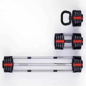 VIGFIT 3 i 1 gym justerbar vægtsæt justerbar håndvægt kettlebell og vægtstang