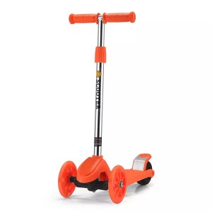 Gancang jeung gampang tilepan Scooter plastik barudak roda tilu stabilizes scooter mini barudak