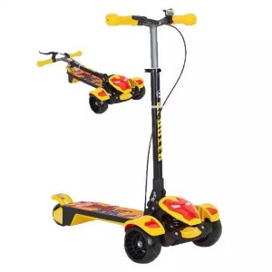Skuter për fëmijë me 3 rrota me model Skuter për fëmijë i kuq Skuter për fëmijë i verdhë