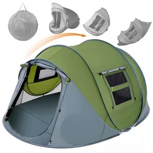 Tenda Berkemah Instan Popup Otomatis Lipat Pantai Mendaki Gunung 1-2 Orang Tahan Air Luar Ruangan