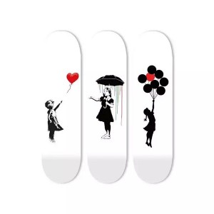 hot sale mataas na kalidad na customized wall acrylic skateboard art