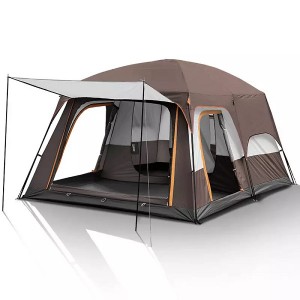 outdoor camping tent na may 2 kwarto 1 sala na hindi tinatablan ng tubig na sobrang laki ng espasyo 12 tao tent family tent